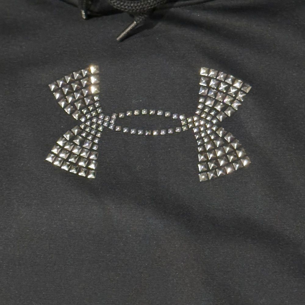 Under Armour Black Hoodie with Silver Grommet Logo - Picture 2 of 4